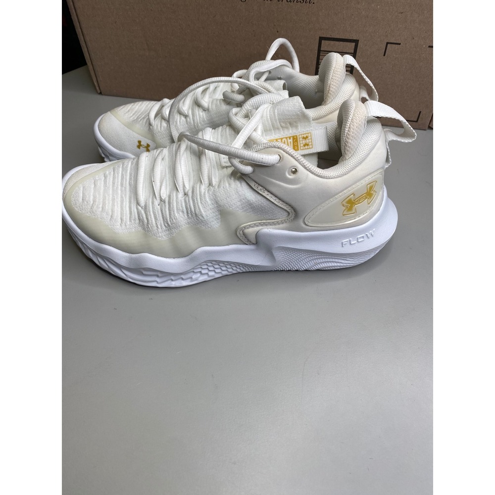 Under Armour Flow Breakthru 2 White Gold Basketball Shoes Mens 5